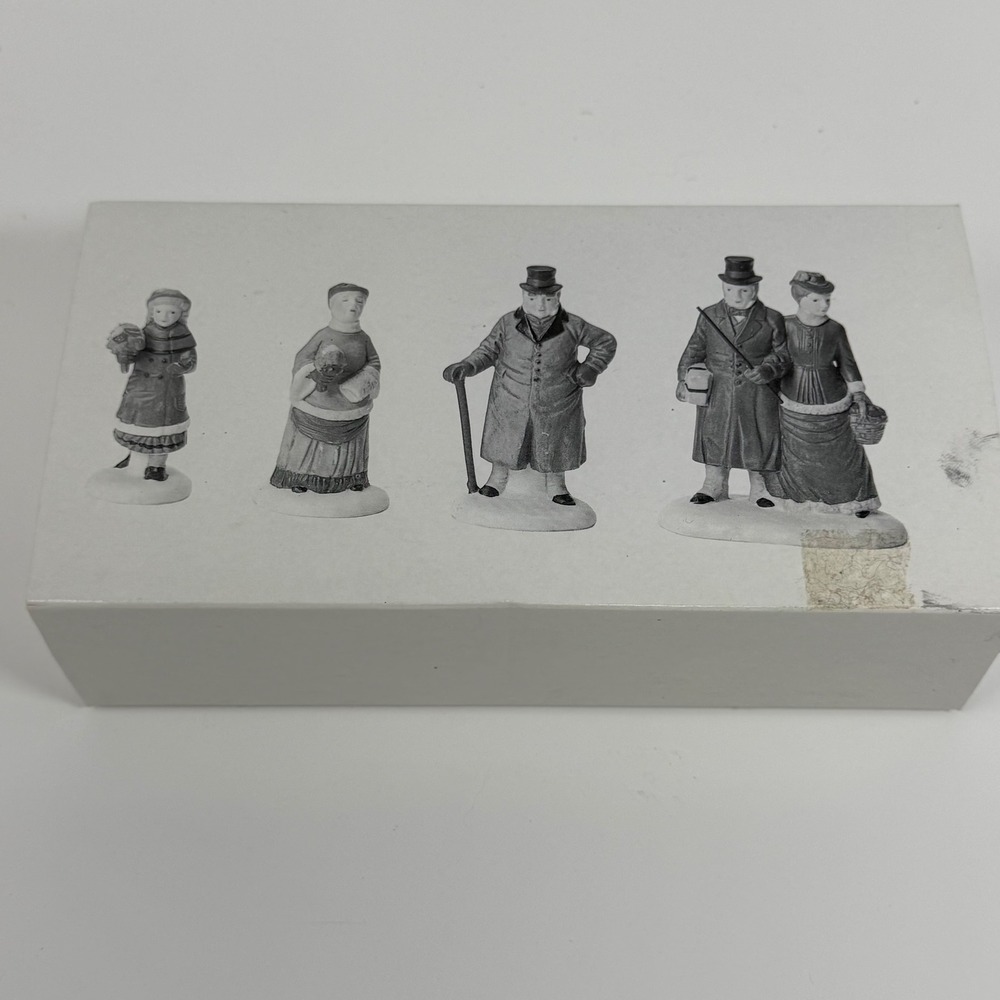 Department 50 Heritage Village Collection Chelsea Lane Shoppers Set of 4 figures